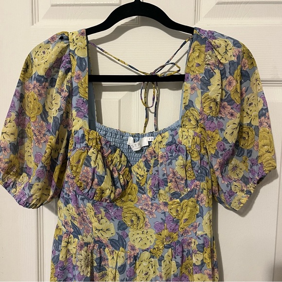 Astr The Label Floral Sweetheart Neck Midi - Picture 7 of 8